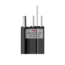 کابل دراپ 4 کور 3 مهار (FTTH ̣Drop  fiber cable - 4 core + 3wire  )